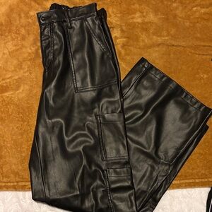 No Boundaries Black Faux Leather Pants